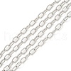 Anti-Tarnish Rhodium Plated 925 Sterling Silver Cable Chains STER-F052-14P-1