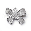 Brass Micro Pave Cubic Zirconia Pendants ZIRC-G157-07P-1