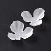 3-Petal Transparent Acrylic Bead Caps X-OACR-A017-11-3