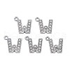 Alloy Pendants ALRI-N039-001W-RS-1