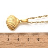 Summer Beach 304 Stainless Steel Pendant Rope Chain Necklaces for Women STAS-Z108-01G-02-5
