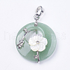 Natural Green Aventurine Pendants G-F546-A06-2