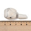Natural Howlite 3 Hole Guru Beads G-F795-G02-3