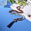 108 Mala Prayer Beads Necklace NJEW-JN03740-2