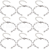 SUNNYCLUE 12Pcs 304 Stainless Steel Paperclip Chain Bracelet Making AJEW-SC0002-49-1