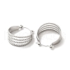 304 Stainless Steel Multi Lines Hoop Earrings for Women EJEW-K243-04P-2
