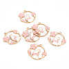 Eco-Friendly Alloy Enamel Pendants ENAM-T011-54-NR-1