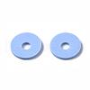 Flat Round Handmade Polymer Clay Beads CLAY-R067-10mm-32-4
