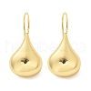 Teardrop Brass Dangle Earrings EJEW-B132-07G-4