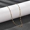 2MM 304 Stainless Steel Dapped Chain Necklaces for Women NJEW-B131-05G-1