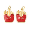 Brass Pendants KK-H002-07F-G-RS-1