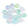 Spray Painting Imitation Jade Glass Beads GLAA-L046-8mm-03A-2