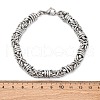 304 Stainless Steel Byzantine Chain Bracelets for Women Men BJEW-R018-14P-5