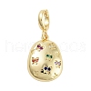 Brass with Cubic Zirconia Pendants KK-G496-04G-1