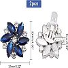 2Pcs Detachable Glass Rhinestone Shoe Decoration DIY-FG0003-29-2