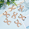 WADORN 10Pcs Alloy Buckle Clasps FIND-WR0010-70-3