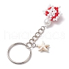 3Pcs 3 Colors Tortoise Glass Seed Beads Pendant Keychain HJEW-MZ00105-5