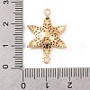 Brass Pave Clear Cubic Zirconia Connector Charms KK-S389-35G-3