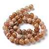 Natural Flower Agate Beads Strands G-B044-A01-02-4