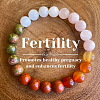 Natural Agate & Unakite & Quartz Crystal & Rose Quartz Round Bead Stretch Bracelets WG6A8BD-01-1
