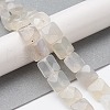 Natural White Agate Beads Strands G-K359-B02-01-2