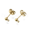 304 Stainless Steel Studs Earring Findings STAS-H233-31G-2