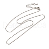 Brass Ball Chain Necklaces NJEW-B119-05P-2