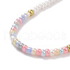 Glass Seed Beaded Elastic Waist Bead Chains NJEW-C00021-01-4