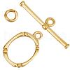 Beebeecraft 10 Sets Brass Toggle Clasps KK-BBC0015-83-1