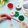   10Rolls 10 Colors Polyester Printed Ribbon OCOR-PH0004-25-3