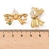304 Stainless Steel Micro Pave Cubic Zirconia Stud Earrings EJEW-D309-04G-5