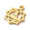 PVD Vacuum Plating 304 Stainless Steel Charms STAS-L081-012G-2