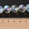 Transparent Electroplate Glass Beads Strands EGLA-N002-34E-H01-4