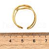 304 Stainless Steel Hollow Oval Open Cuff Rings RJEW-M072-03G-3