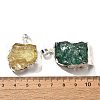 Raw Rough Natural Dyed Quartz Crystal Pendants G-G895-05S-M-3