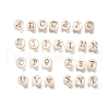 26Pcs 26 Styles Natural White Shell Disc Beads with Brass Slices BSHE-Z008-10-2