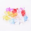 Mixed Color Transparent Acrylic Baby Pacifier Pendants X-TACR-R16-M-2