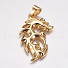 304 Stainless Steel Big Pendants STAS-P225-061G-1