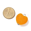 Flocky Acrylic Pendants PALLOY-JF03512-02-5