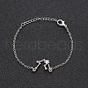 12 Constellations Alloy Rhinestone Link Bracelets WG43B2B-23-1
