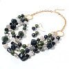 Alloy & Resin Beaded Multilayer Necklaces & Dangle Earrings Sets FS-WGF1004-03-2