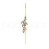 Brass Crystal Rhinestone Ear Wrap Crawler Hook Earrings for Women EJEW-C097-02G-05-1