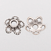 5-Petal Flower Tibetan Silver Fancy Bead Caps AA484-2