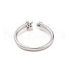 Clear Cubic Zirconia Star Open Cuff Ring RJEW-B028-13P-3