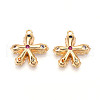 Brass Micro Pave Cubic Zirconia Pendants KK-N262-113A-G-1