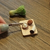 Mini Resin Mushroom & Wooden Cutting Board & Alloy Kitchen Knife Sets BOTT-PW0002-134A-3
