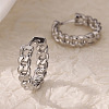 304 Stainless Steel Hoop Earrings EJEW-B142-01P-1
