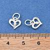 925 Sterling Silver Heart Charms STER-D302-03S-3