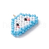 Glass Seed Beaded Cloud Pendants PALLOY-MZ00568-3