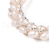 Mother's Day Jewellery Natural Cultured Freshwater Pearl Beads Necklaces & Bracelets Jewelry Sets SJEW-N039-01-2